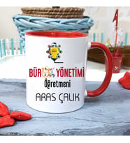Büro Yönetimi Öğretmenine Özel Öğretmenler Günü Hediyesi Kişiye Özel Kupa Bardak