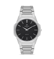 HISLON CL127S-04SS ÇELİK İNCE YAPRAK ERKEK KOL SAATİ (Siyah)