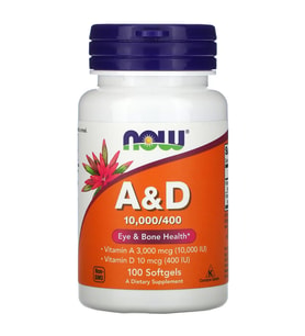 A & D 10,000/400 100 Softgels
