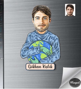 Kişiye Özel Kahraman Doktorlarımız Erkek Ahşap Magnet -2
