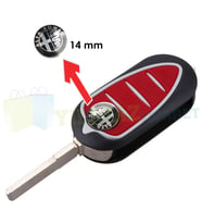 Alfa Romeo Kumanda Anahtarlık Logo Amblem Metal 3M 1 Adet 14 mm ANAHTARLIK DEĞİLDİR (Siyah)