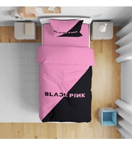 Erayshome  Hediyelik Black Pink Tek Kişilik 3d Nevresim Takımı (Siyah)