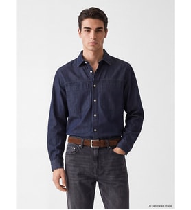 LC WAIKIKI Mavi Relax Fit Erkek Jean Gömlek
