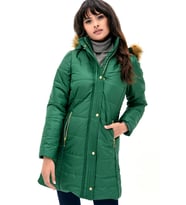 Dewberry Kadın %100 Polyester Kaban Açık Yeşil Z6434 Günlük Dış Giyim, Hafta Sonu Kombini, Seyahat Gardırobu