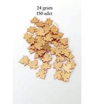 Oya Abiye Bileklik Kolye Pleksi Metalik Plastik Pul Altın Renk 24 gram 150 adet - BNC551