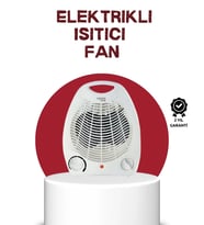 2000w Taşınabilir Elektrikli Fanlı Isıtıcı – Hızlı Isınma, Kompakt Boy