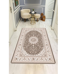 Klasik Desen Dijital Baskı Kaymaz Taban Halı H1057