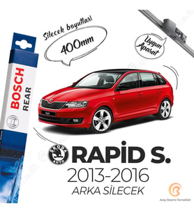 Bosch Rear Arka Silecek Skoda Rapid Spaceback 2013-2016 ile uyumlu (Siyah)