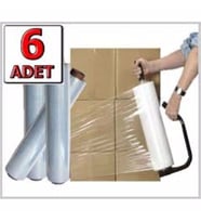 PALET STREÇ FİLM 17 MIKRON 300 METRE 1 KOLİ (6ADET)ÜCRETSİZ KARGO