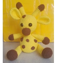 Amigurumi Zebra Figürlü Oyuncak (Hardal Sarısı)