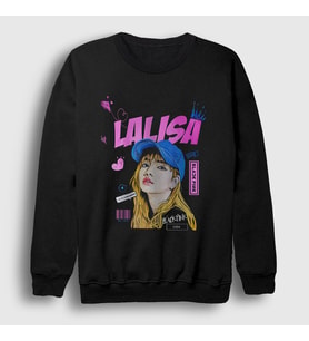 Presmono Unisex Siyah Lalisa Lisa Blackpink K Pop Sweatshirt 440650tt