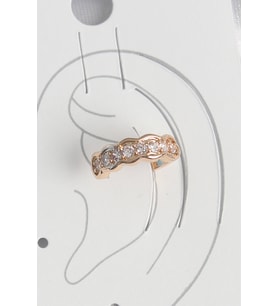 Pirinç Gold Renk Zirkon Taşlı Kadın Kıkırdak Küpe 5886 - SSSSSS5137-7000