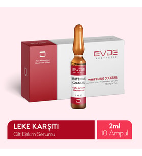 Whitening Cocktail  Leke Görünümünü Azaltmaya Yardımcı Aydınlatıcı Serum (Niacinamide + Alpha Arbutin) 2ml x 10 Ampul