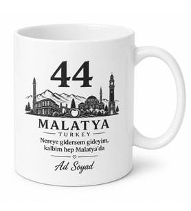 Plakalı Malatya Temalı Baskılı Kupa Bardak Malatya Hediye Hatıra