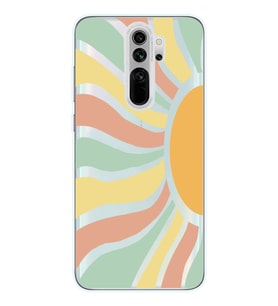 Redmi Note 8 Pro Uyumlu Güneş Desenli Şeffaf Telefon Kılıfı
