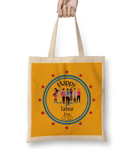 Happy Labor Day 2021 Bez Çanta Uzun Saplı