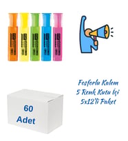 Kraf Fosforlu Kalem 330-5 5 Li 12 Adet