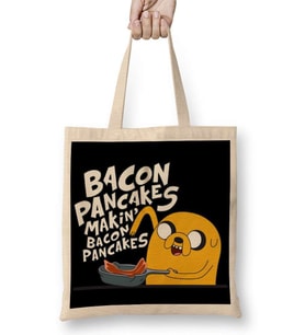 Adventure Time Bacon Pancakes Bez Çanta Uzun Saplı