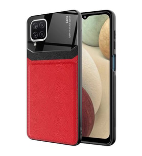 Samsung Galaxy A12 Kılıf Parlak TPU Emiks Kapak (Kırmızı)