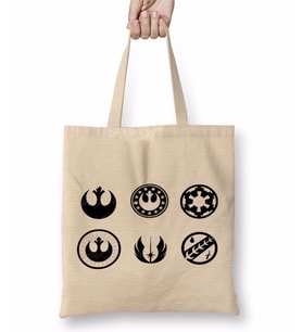Jedi Star Wars Symbol Bez Çanta Uzun Saplı