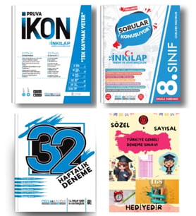 PRUVA AKADEMİ YAYINLARI 8.SINIF İNKİLAP TARİHİ İKON SORU BANKASI+32 HAFTA İNKİLAP TARİHİ DENEME+İNKİ