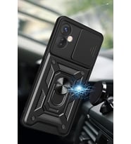 ERTAN İnfinix Hot 30 5G Kılıf Pars Lens Yüzüklü Silikon - Yeşil