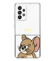 Samsung Galaxy A73 Uyumlu Tom ve Jerry Tasarımlı Şeffaf Telefon Kılıfı