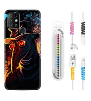 INFINIX Hot 8 9 10 11S Hot 10 Play 10T Kılıf Kablo Koruma Spiral Silikon Karga 1616