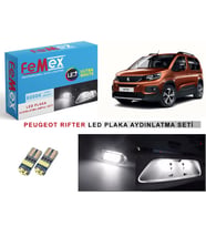 Peugeot Rifter LED Plaka Aydınlatma Ampul Seti FEMEX Parlak Beyaz