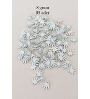 Oya Abiye Bileklik Kolye Pleksi Metalik Plastik Pul Gümüş Renk 8 gram 95 adet - BNC519