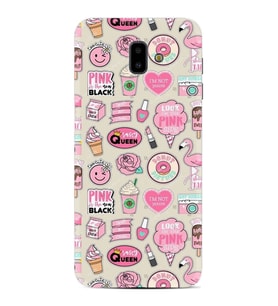 Samsung J6 Plus J7 Prime J7 Pro M20 Kılıf Desenli Silikon Donut Flamingo 1415