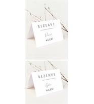 Gelin, Damat Ailesi Masa Rezerve Kartı 4 Adet 10x14 cm