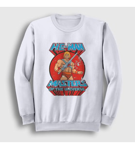 Presmono Unisex Beyaz Masters Of The Universe He Man Sweatshirt 432217tt