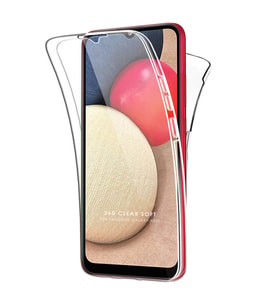 Samsung Galaxy A02S Kılıf 360 Şeffaf Ön Arka Korumalı Silikon