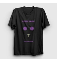 Presmono Unisex Siyah Crazy Train Ozzy Osbourne T-Shirt 39249tt
