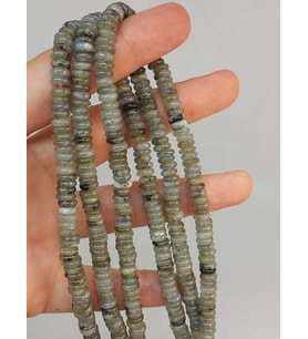 Labradorit Taşı Rondela Kesim 6x1.5mm Dizi (49410)