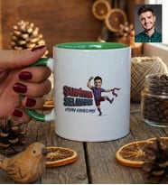 Kişiye Özel Karikatürlü Bordo Mavi Taraftar Kupa Bardak Doğum Günü Hediyesi