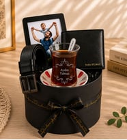 Kişiye Özel Fotoğraflı Çerçeve,Kemer,Cüzdan Ve Çay Bardağı Seti