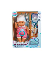 30111 Bebelou Doktor Zamanı Sesli Bebek Seti 35 cm -Sunman(Ürün oyuncaktır)