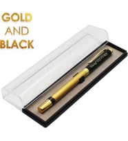 Kişiye Özel İsimli Siyah Gold Kalem  (Siyah-Altın)