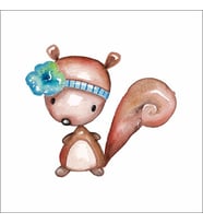 Sevimli Sincap Sticker Duvar Sticker 30x25 CM
