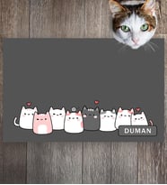 Monnhein Pet Mat – Kişiselleştirilebilir Kaymaz Mama Altlığı, 50x35 cm
