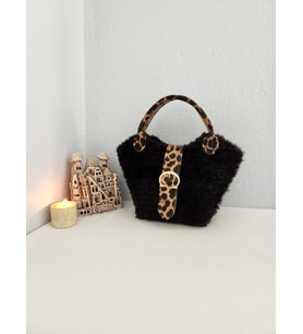 Zara Model, Leopar Desenli, El Yapımı, Kanvas, Kadın El Çantası