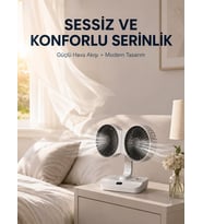 Çift Yöne Hava Üfleyen Masa ve Duvar Tipi Vantilatör