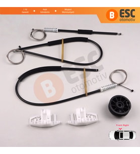 Peugeot 206 206+ 1998-2012 4/5 Kapı 9222E8 9222F8 İçin Elektrikli Ön Sağ Kapı Cam Kriko Tamir Seti