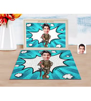 BK Gift Kişiye Özel Asker Karikatürlü 1000 Parça Profesyonel Puzzle-2