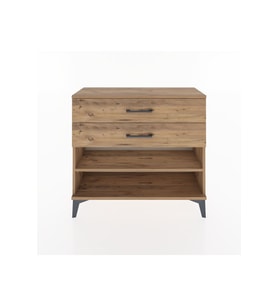 Arges Şifonyer Tek Raflı 2 Çekmeceli 88x30x80 Çam-Çam