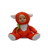 Bebek Yüzlü Sevimli Tilki Peluş Oyuncak 35 cm Kızıl (Kızıl Meşe)