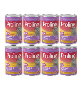 Proline Kuzu Etli ve Havuçlu Pate Et Parçalı Kedi Konservesi 395 Gr*8 Adet (Kahverengi)