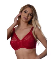 #DantelliSütyen Kaliteli Esnek Kumaş Şık Rahat Polyamit Bordo Dantelli Toparlayıcı Sütyen